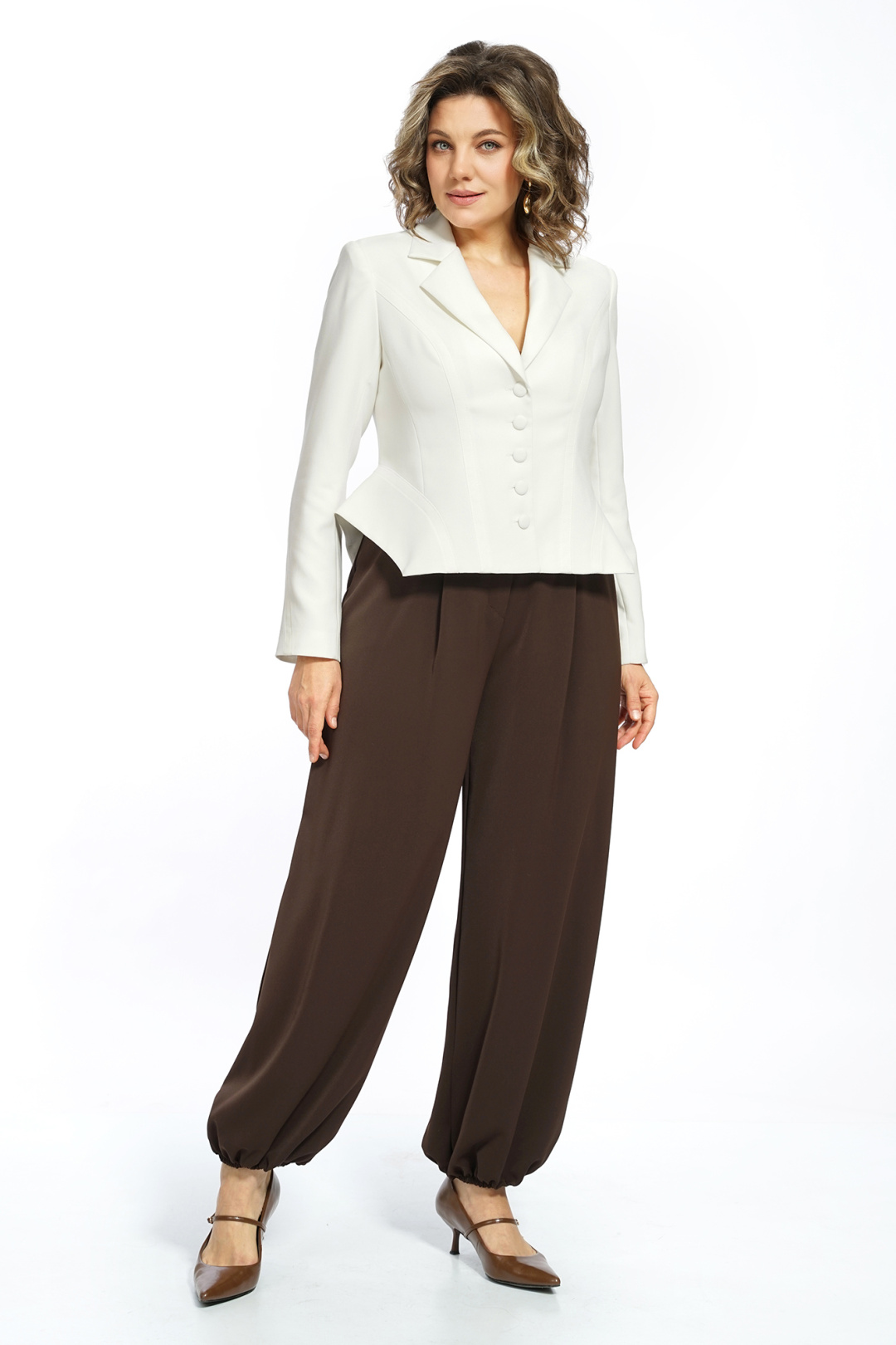Костюм AlaniCollection 2664 молочный + шоколадный