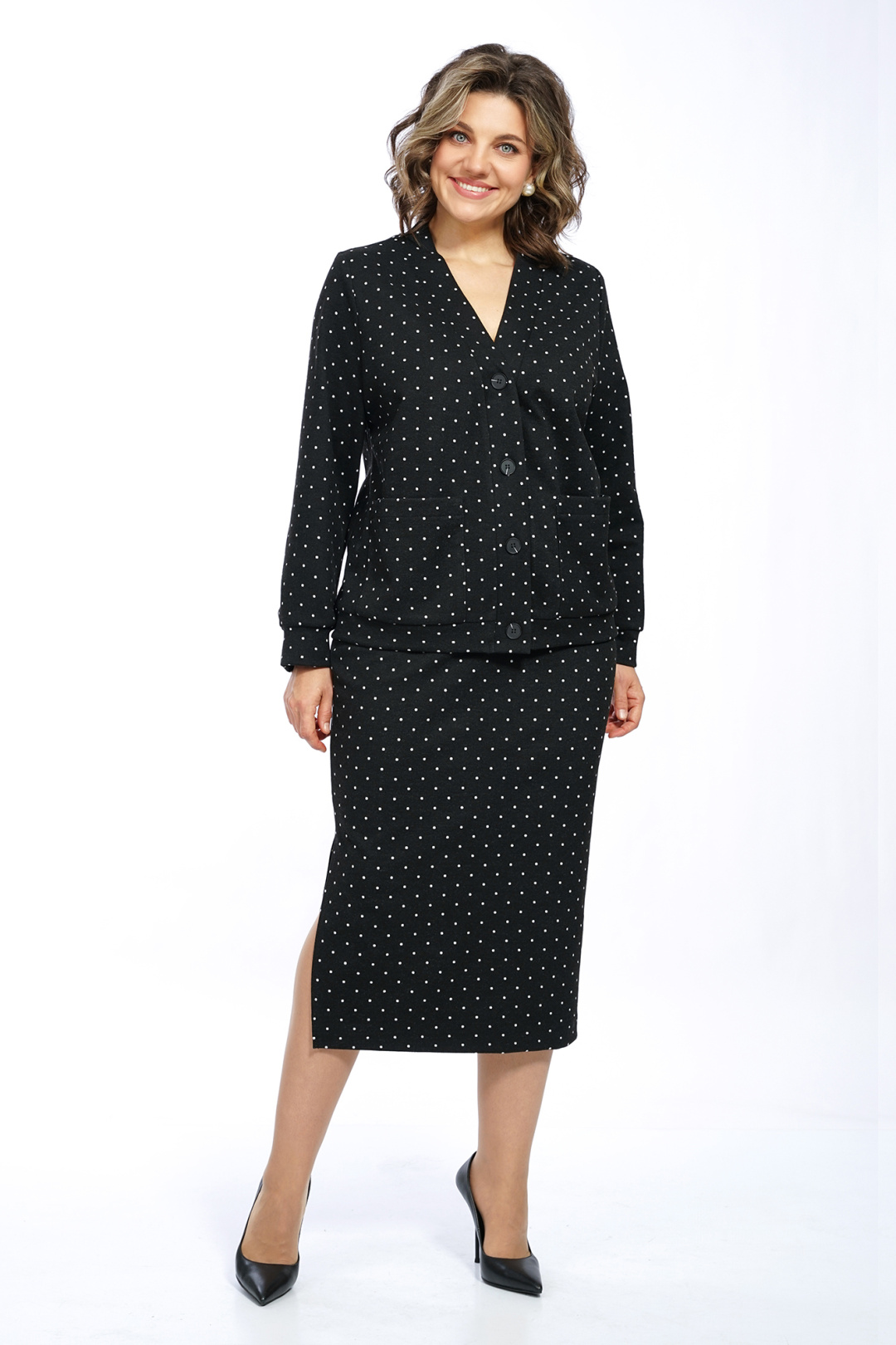 Костюм AlaniCollection 2676 черный в горошек