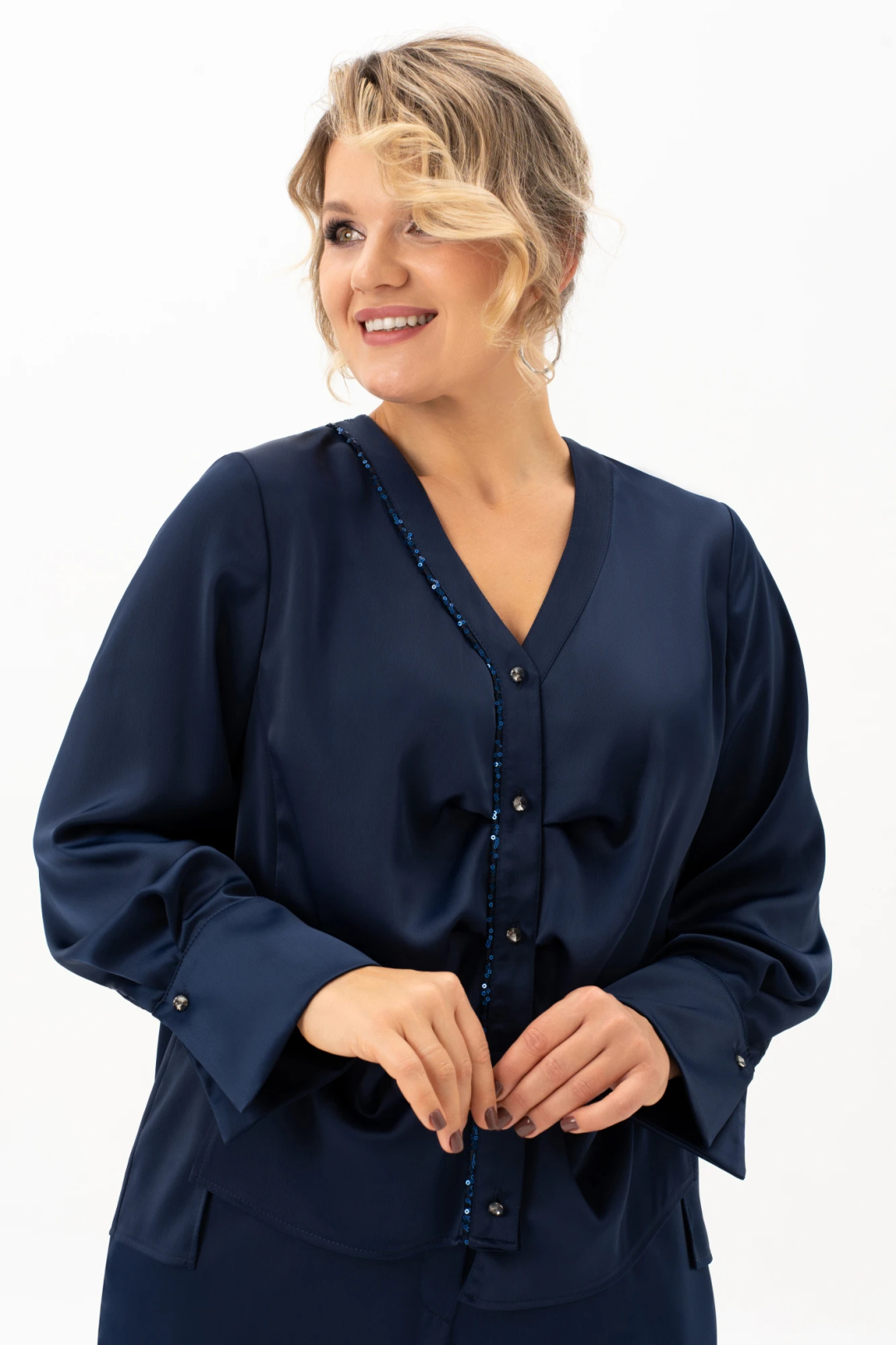 Костюм ALGRANDA (Новелла Шарм) 4113-с синий - фото 3