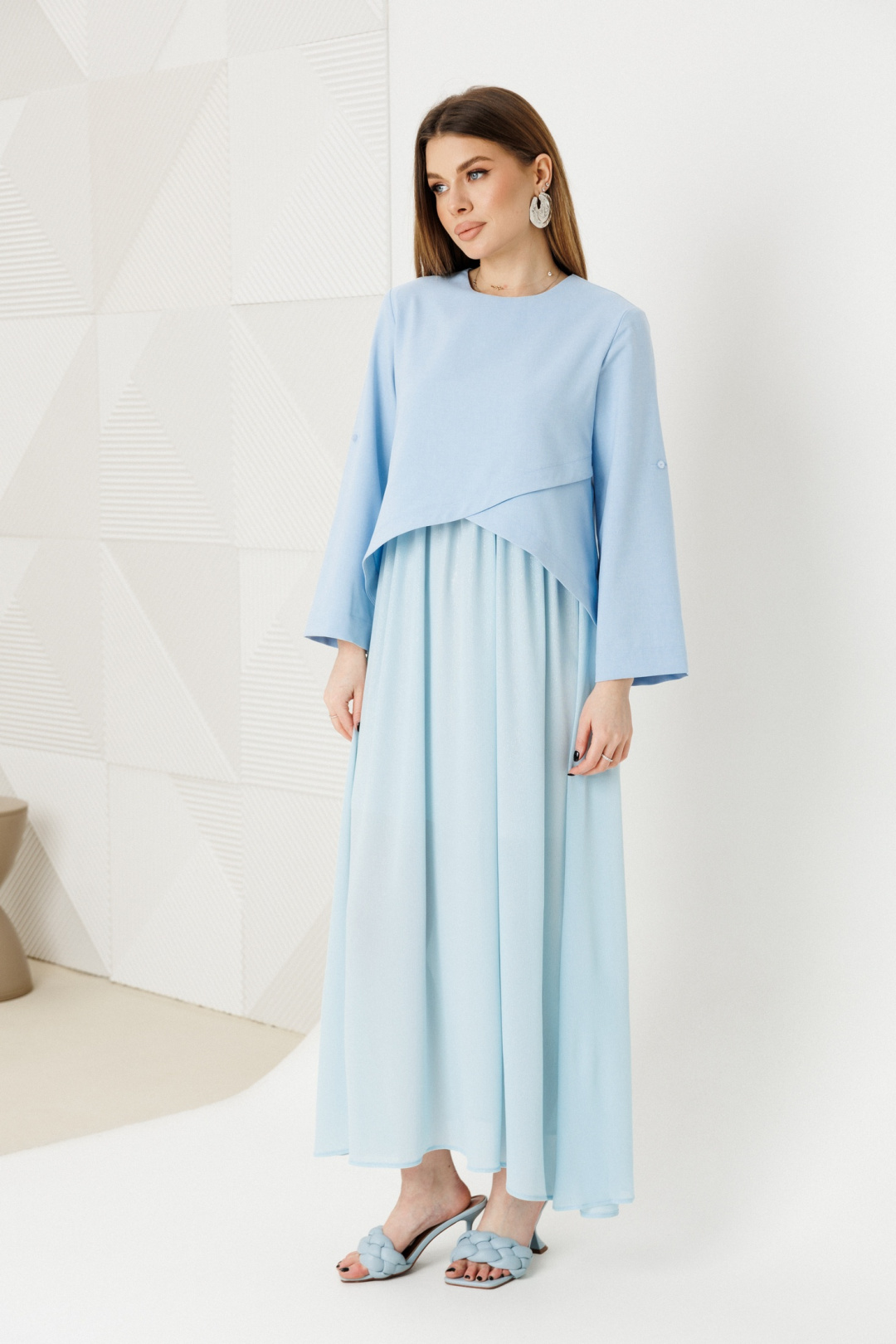 Платье Ambera style 1007-10 голубой