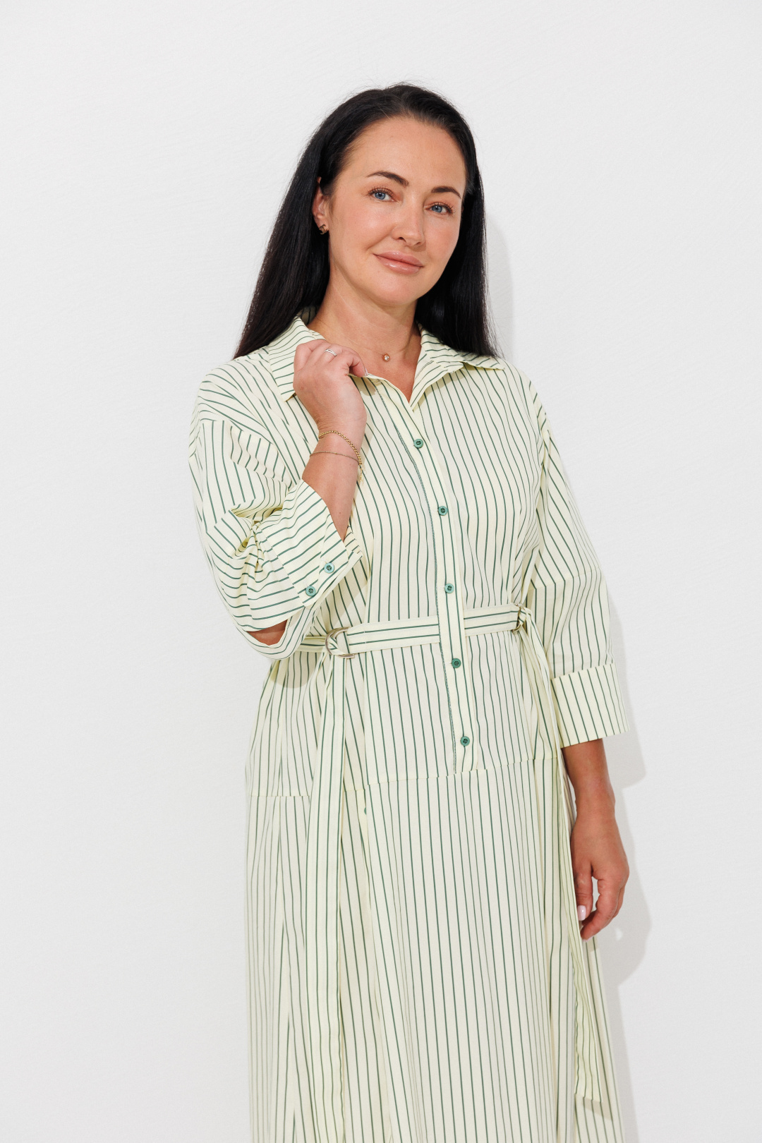 Платье Ambera style 1150 желтый + полоска