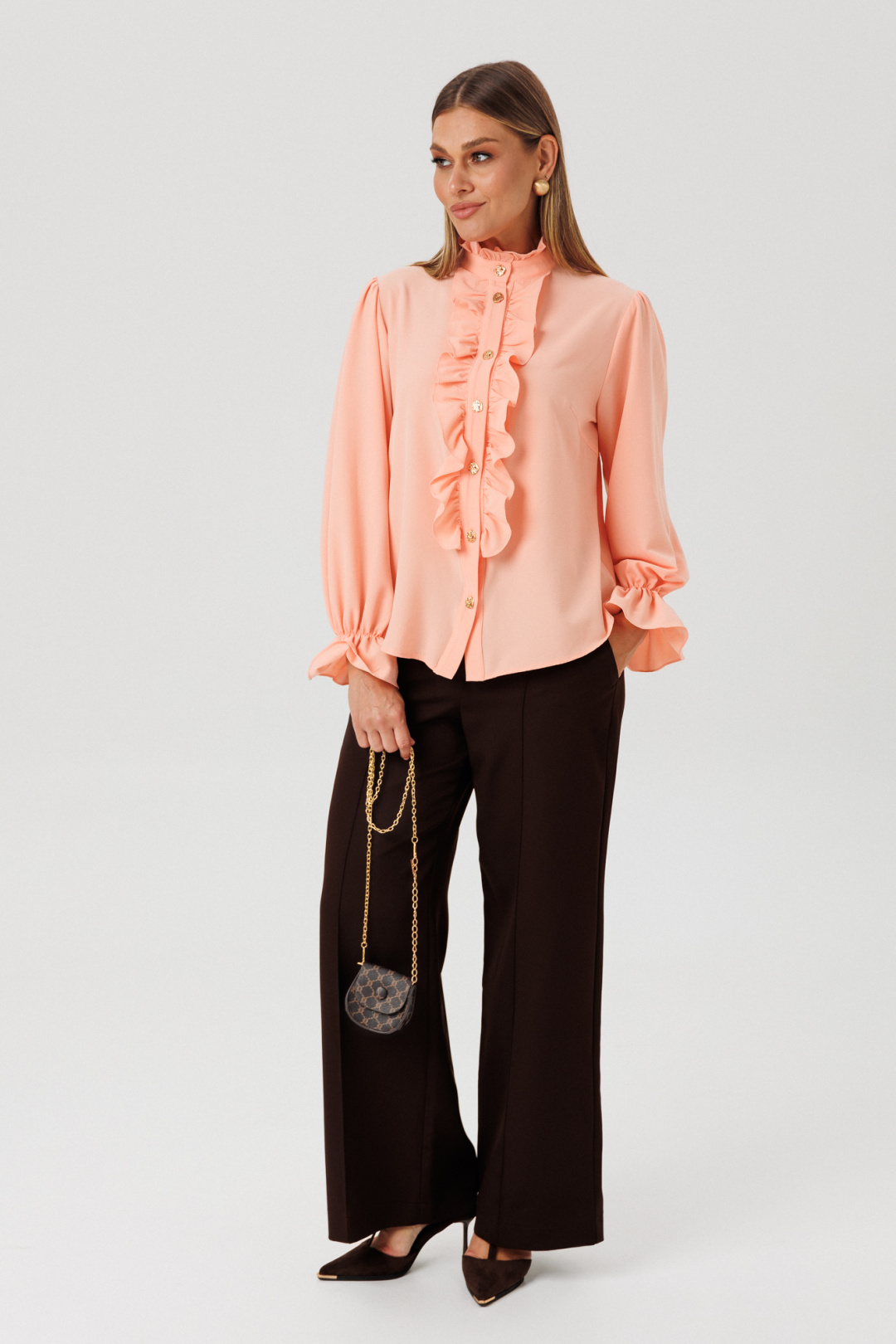 Костюм Ambera style 2183 персик + шоколад