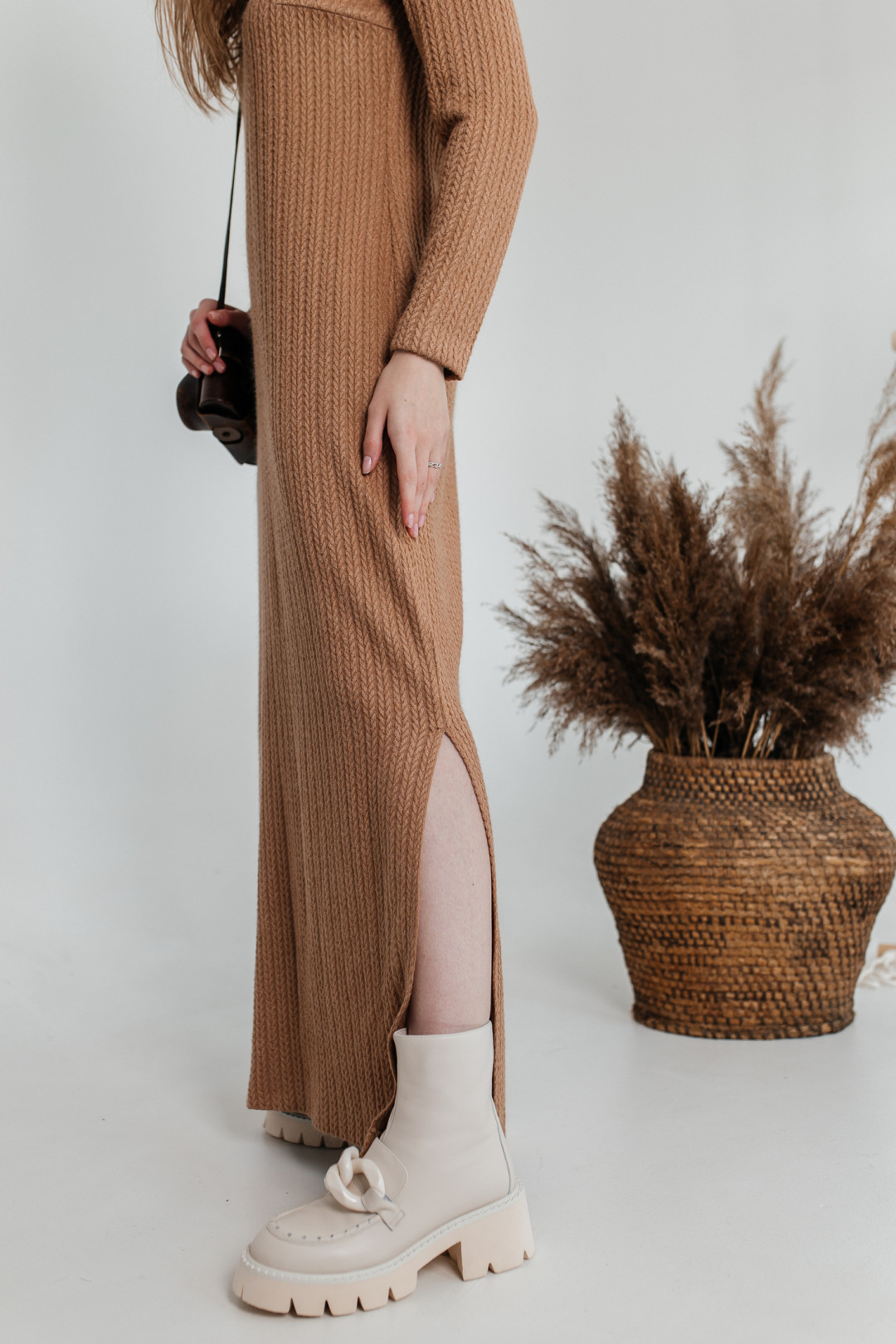 Платье Amori 9604-2 бежевый - фото 2