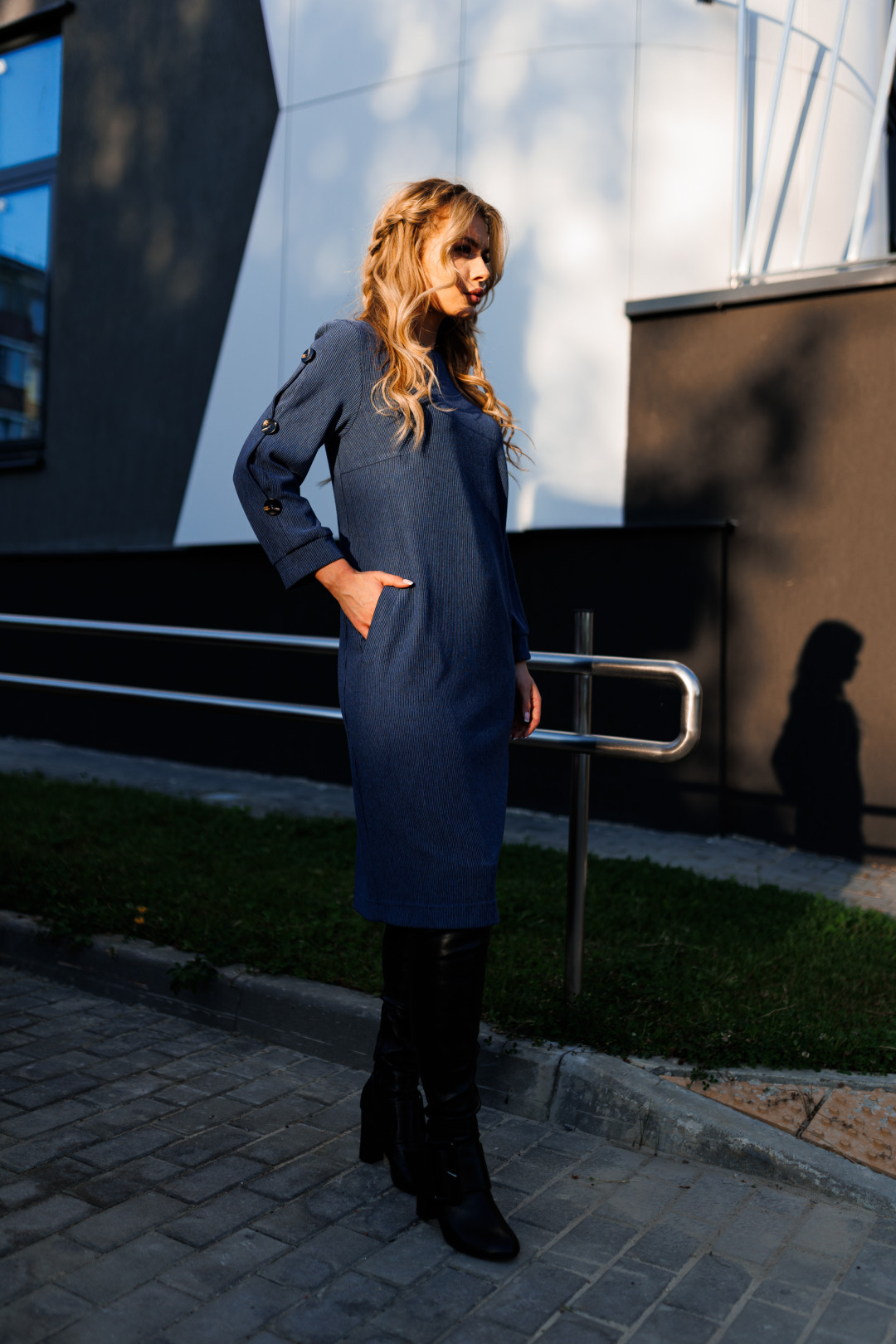 Платье Amori 9618 джинсовый - фото 4