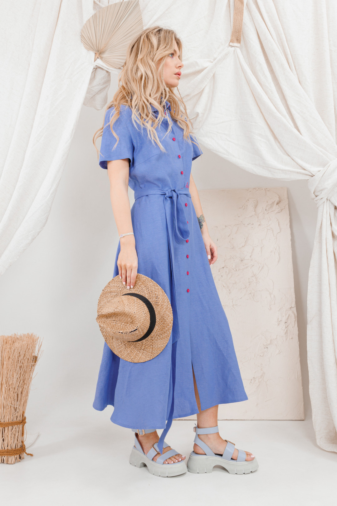 Платье Amori 9649 василек - фото 4