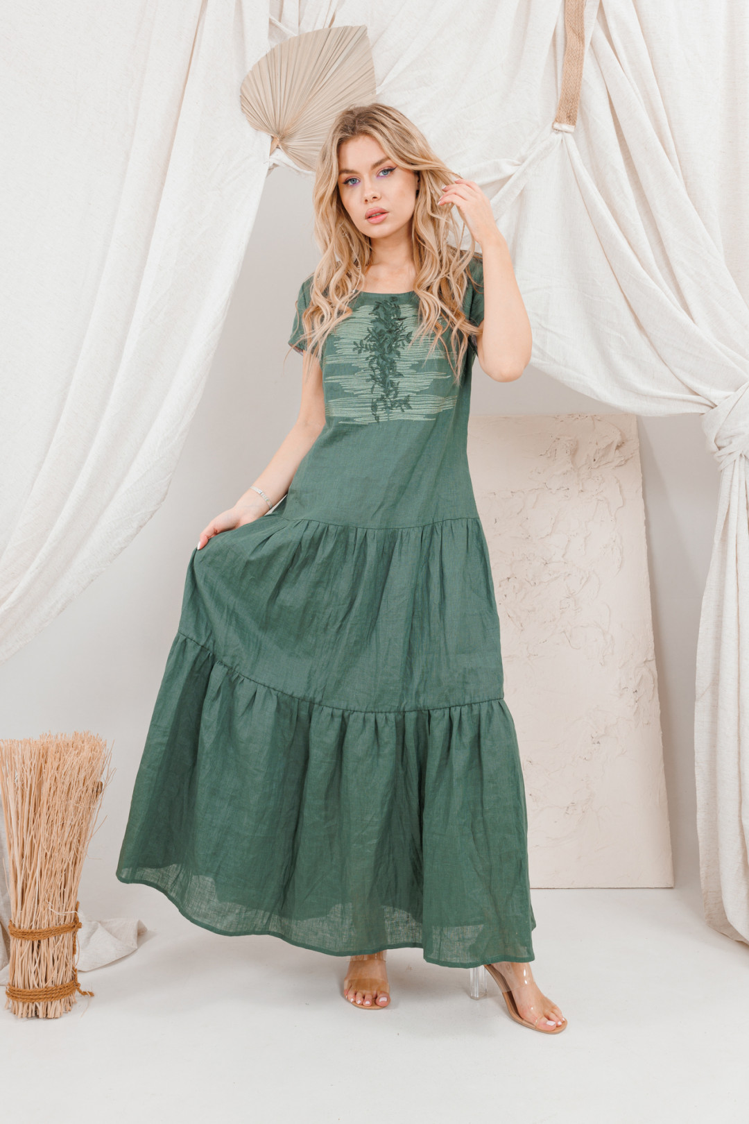 Платье Amori 9668 изумруд - фото 3