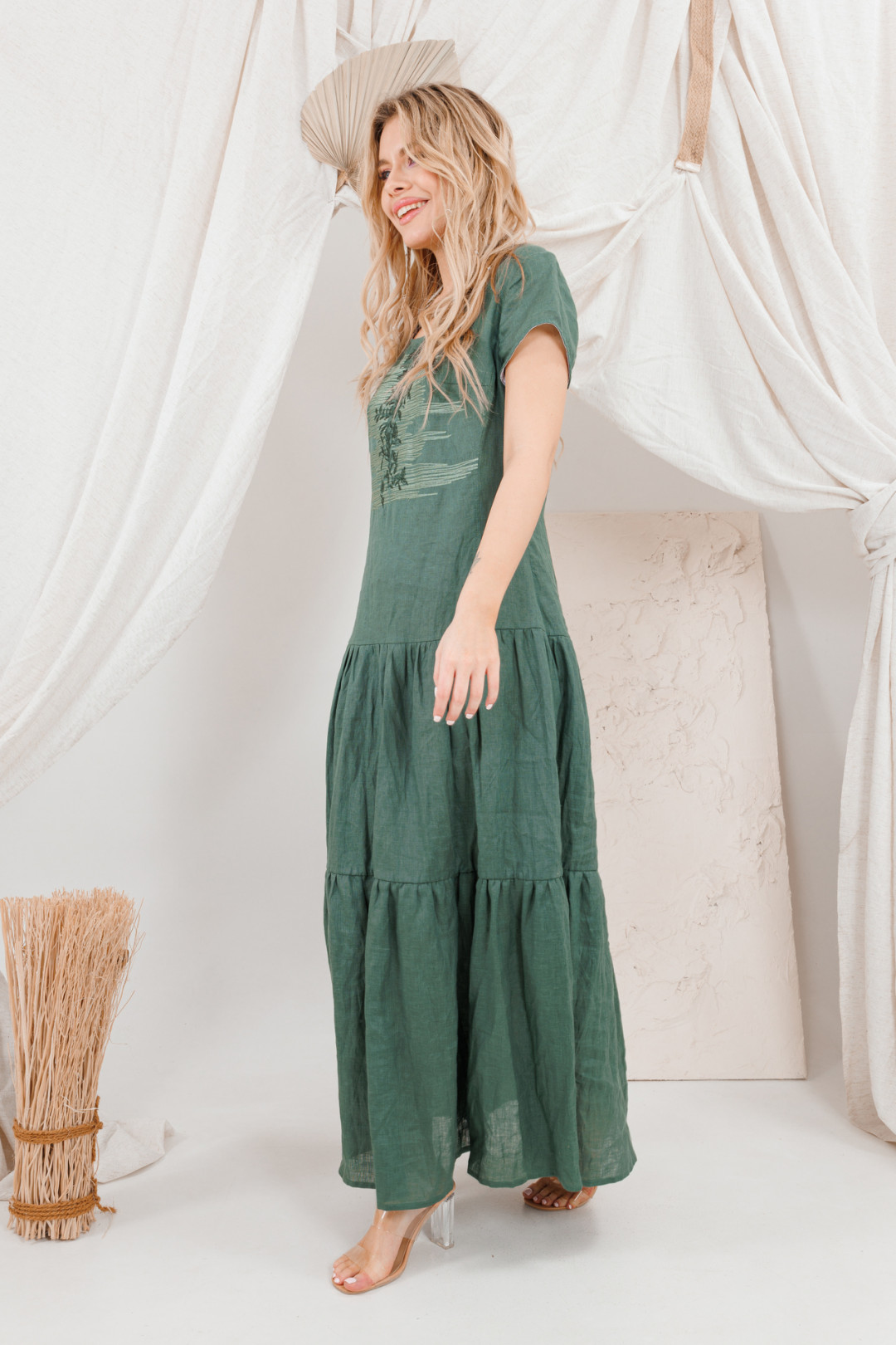 Платье Amori 9668 изумруд - фото 4