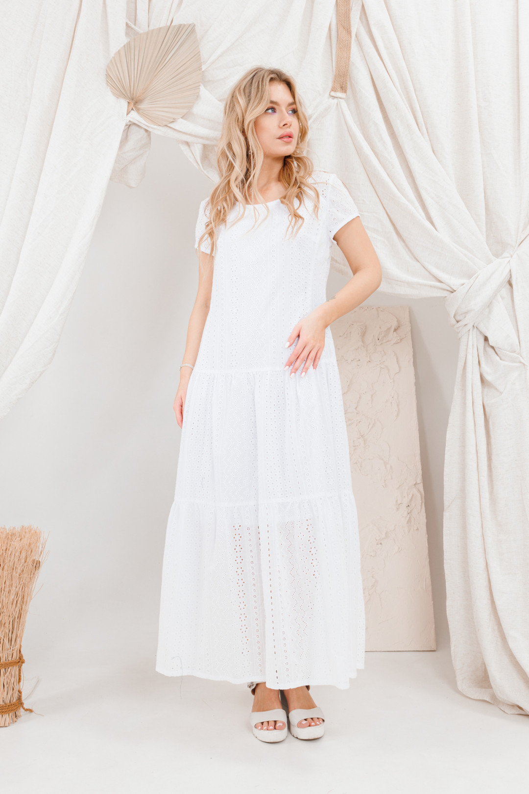 Платье Amori 9677 молоко - фото 5