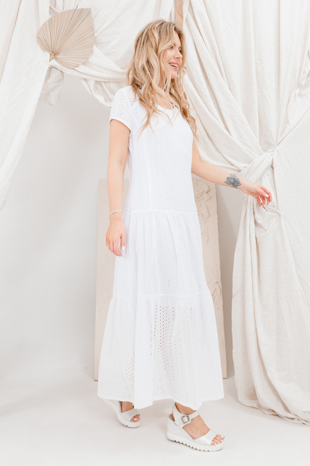 Платье Amori 9677 молоко - фото 6