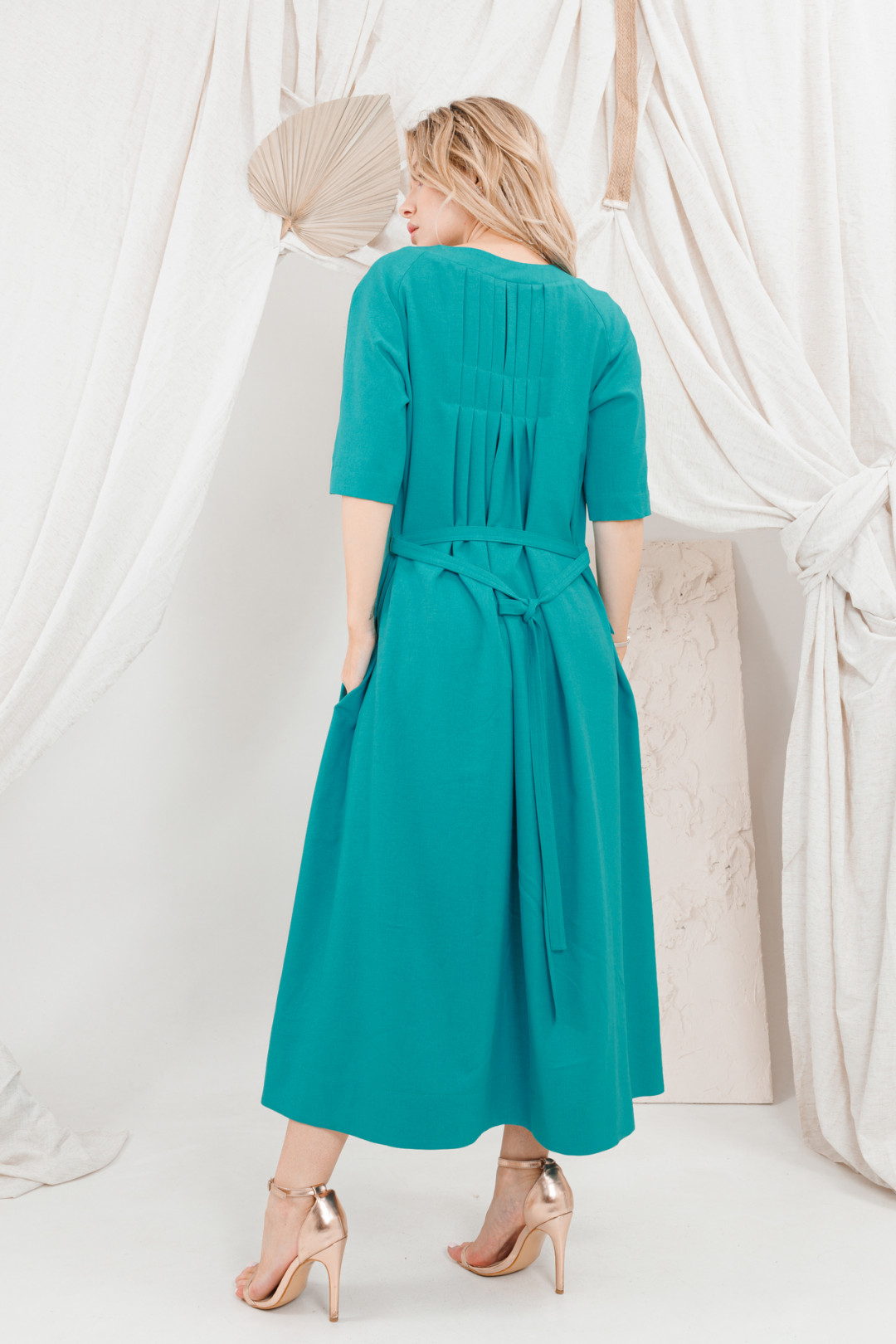 Платье Amori 9682 бирюза - фото 5