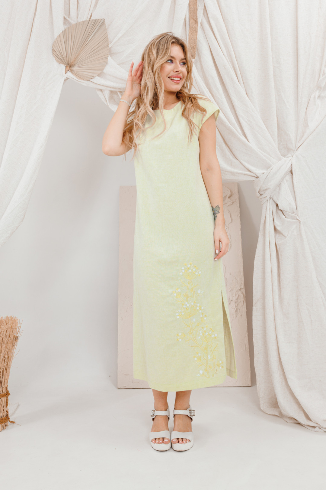 Платье Amori 9685 желтый лимон - фото 1