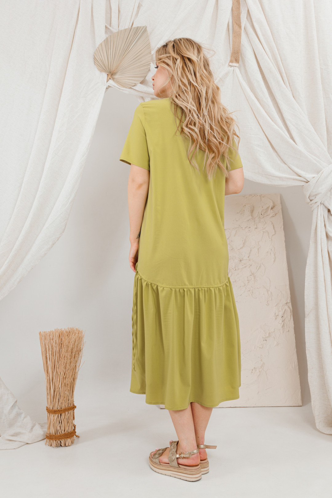 Платье Amori 9689 горчица - фото 2