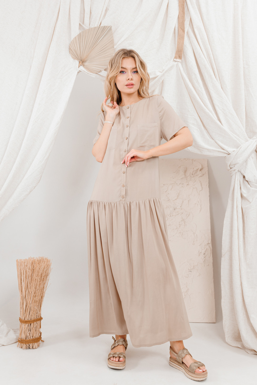 Платье Amori 9693 телесный - фото 3