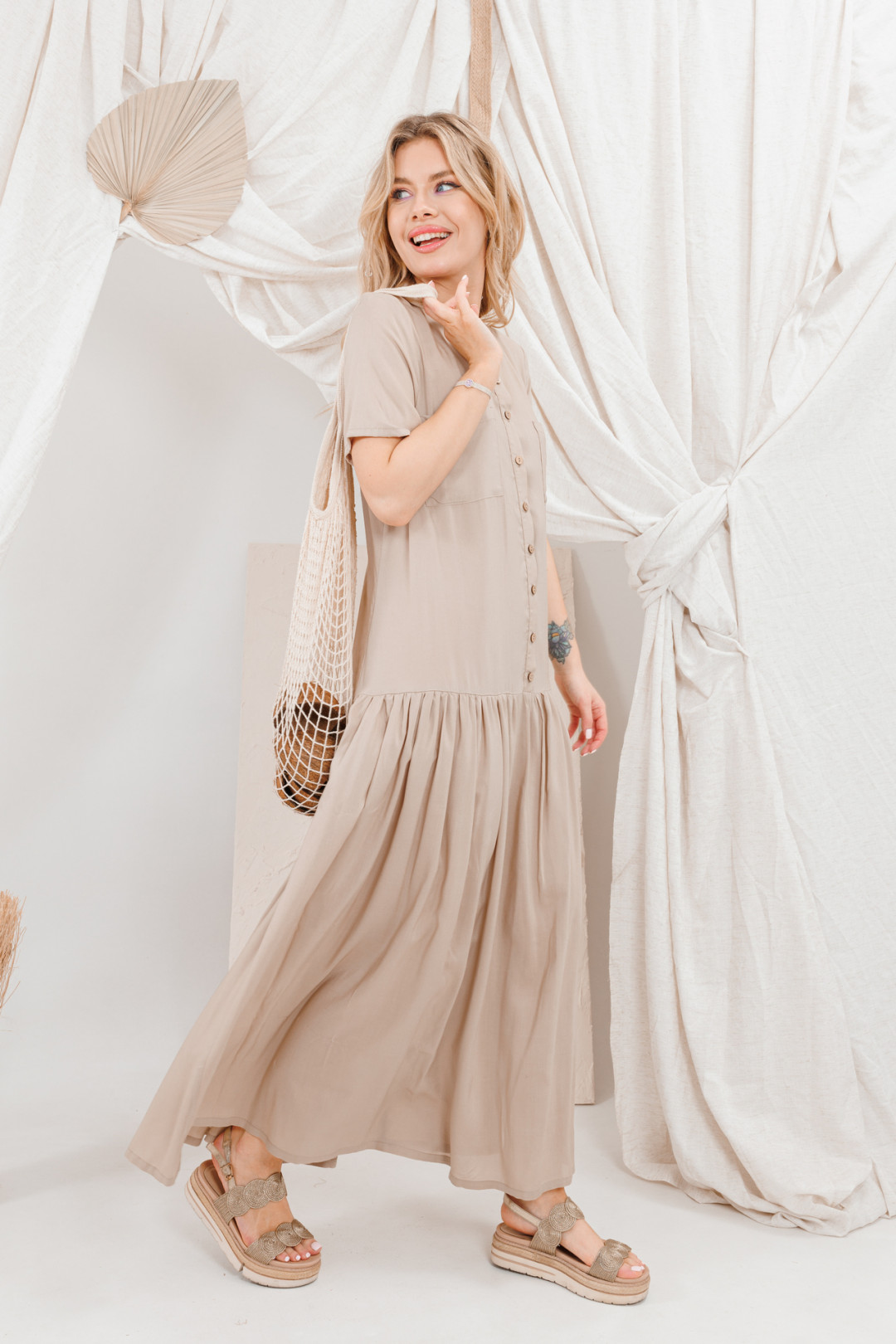 Платье Amori 9693 телесный - фото 4