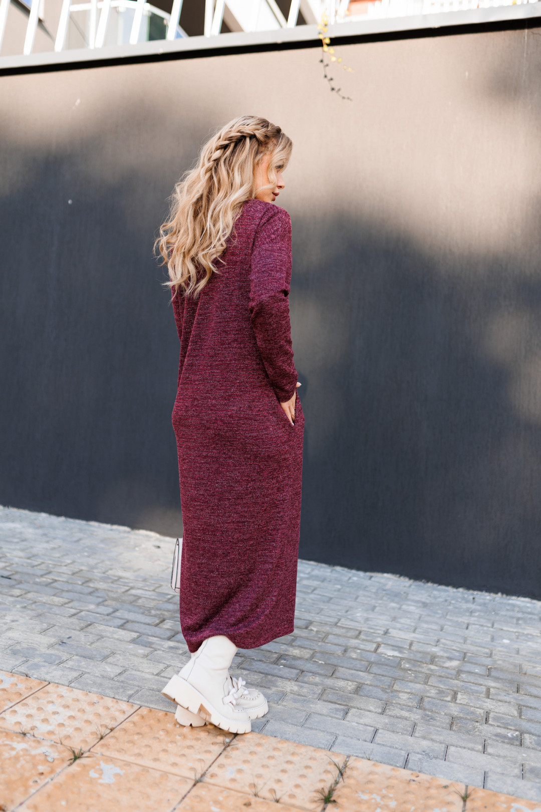 Платье Amori 9786 вино - фото 5