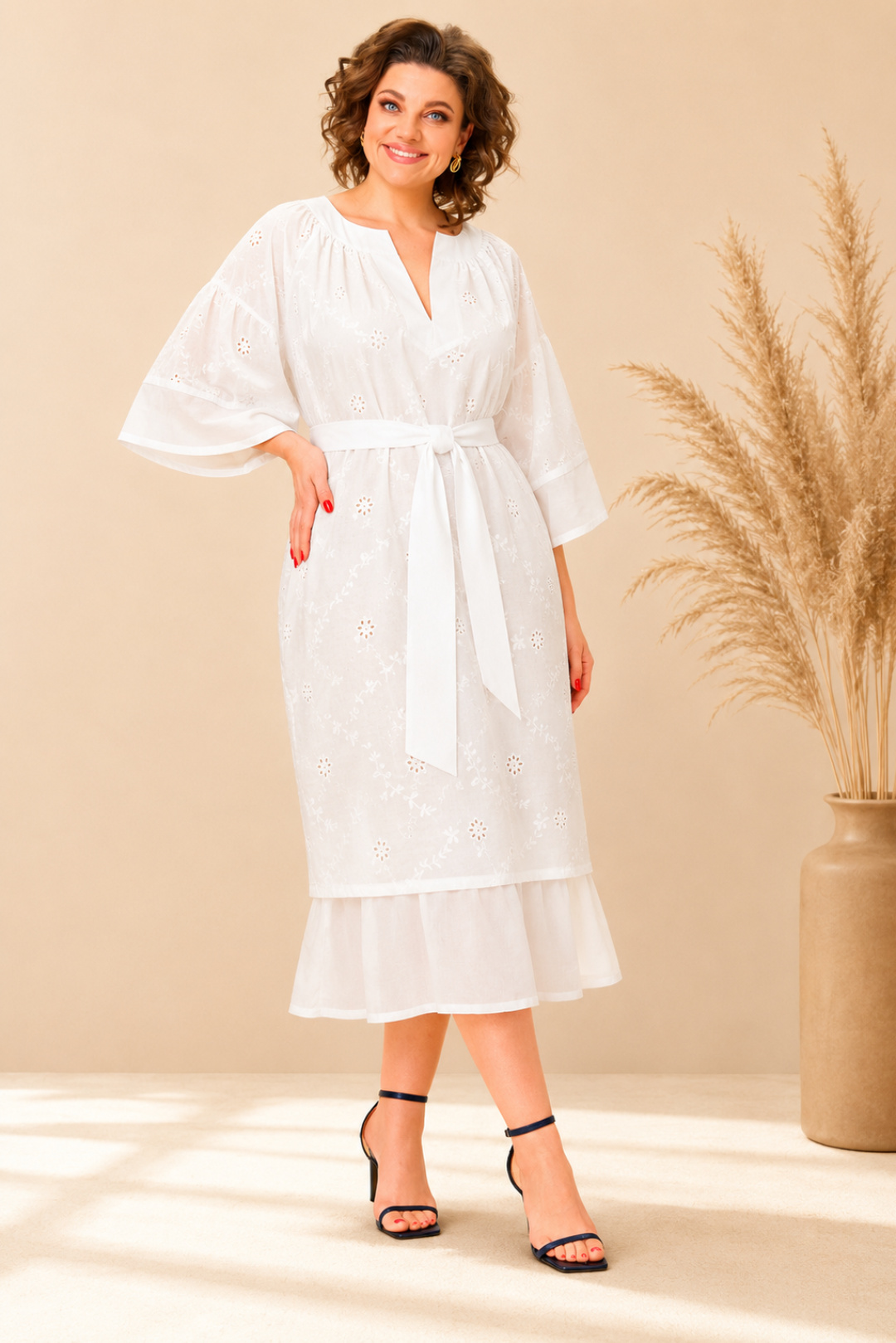 Платье ANASTASIA MAK 1195-1 белый