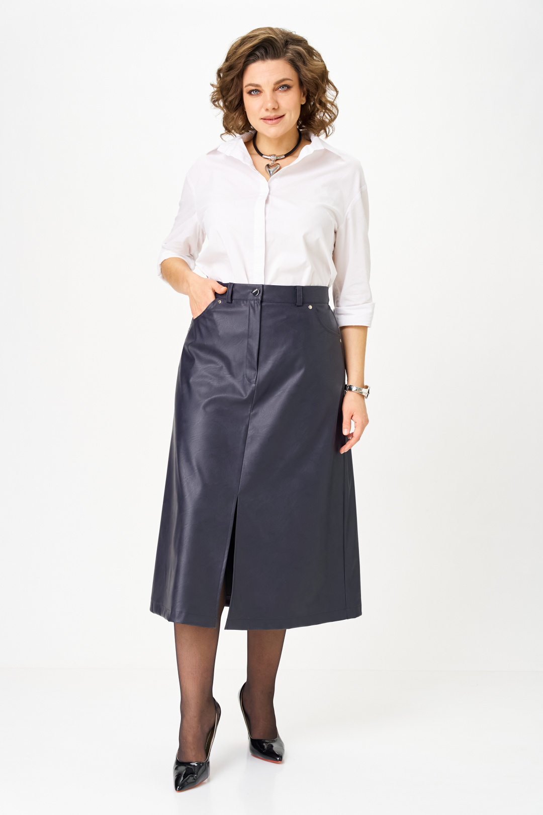 Юбка ANASTASIA MAK 1215 темно-синий - фото 2