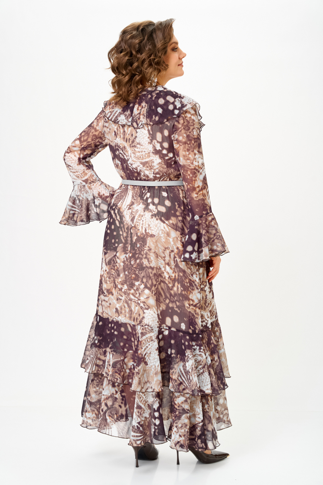 Платье ANASTASIA MAK 1280 бежево-коричневый