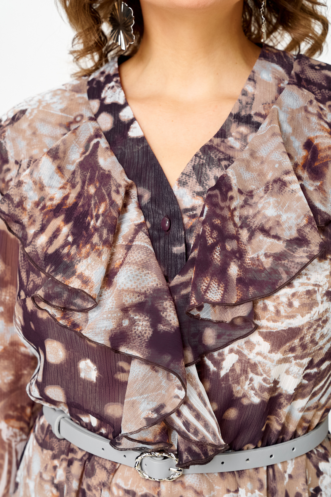 Платье ANASTASIA MAK 1280 бежево-коричневый