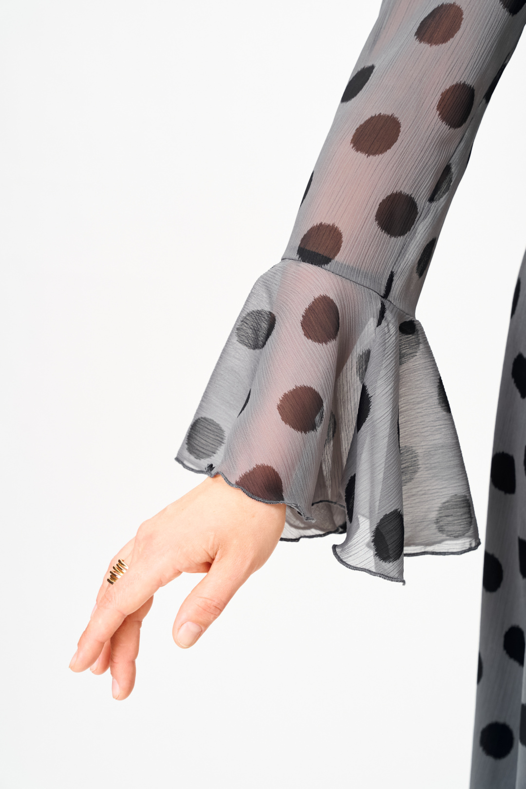 Платье ANASTASIA MAK 1280 серый + черный