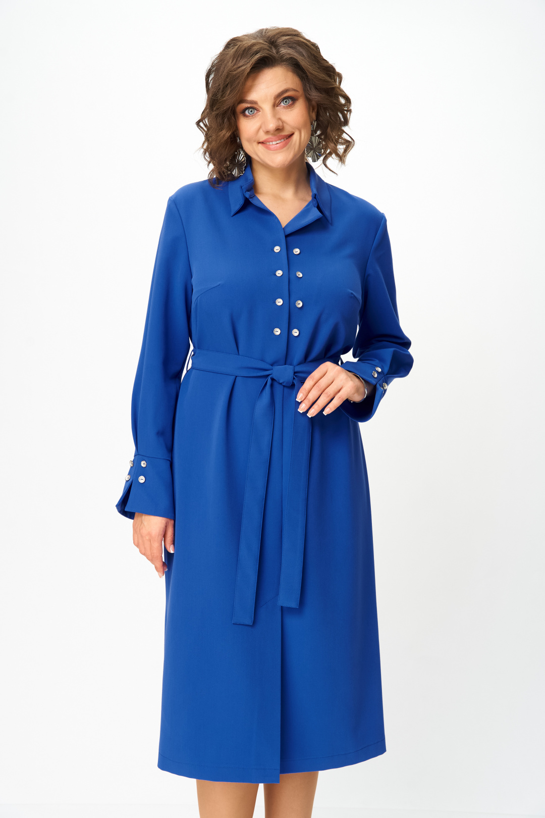 Платье ANASTASIA MAK 1296 василёк - фото 6