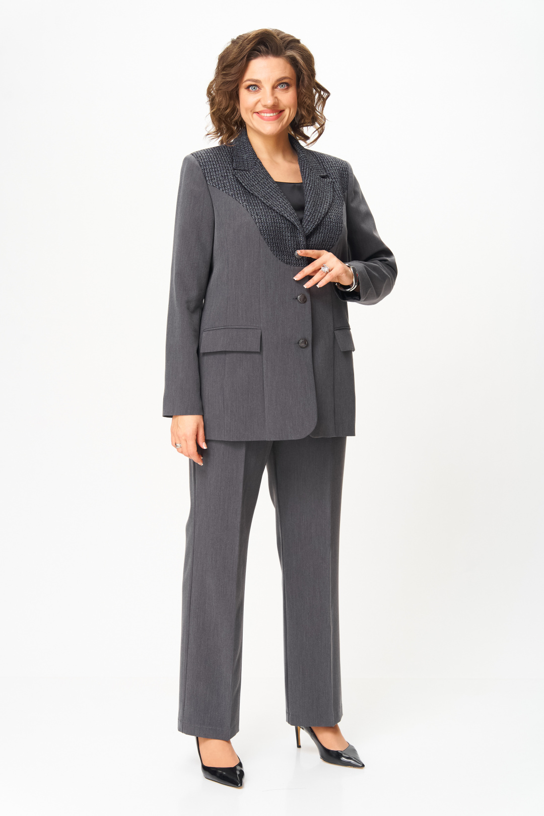 Костюм ANASTASIA MAK 1297 серый - фото 1