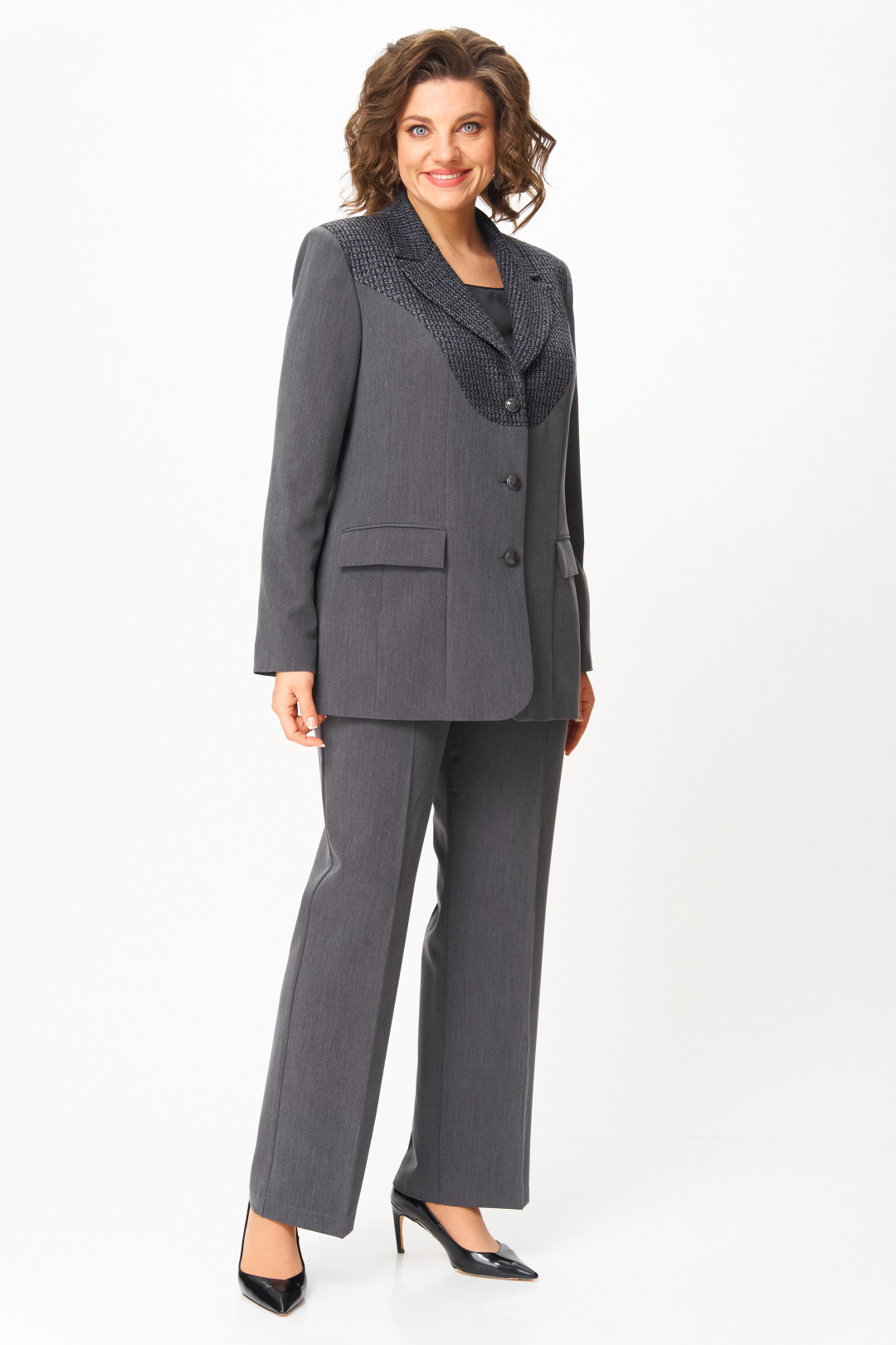 Костюм ANASTASIA MAK 1297 серый - фото 2