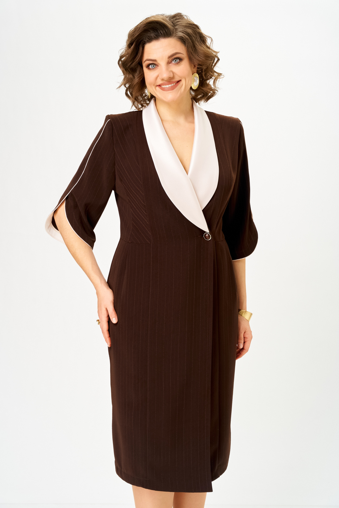 Платье ANASTASIA MAK 1308 коричневый