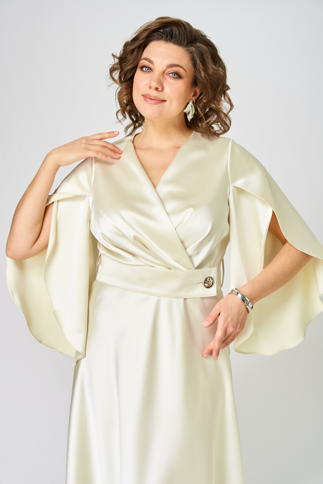 Платье ANASTASIA MAK 1309 молочный