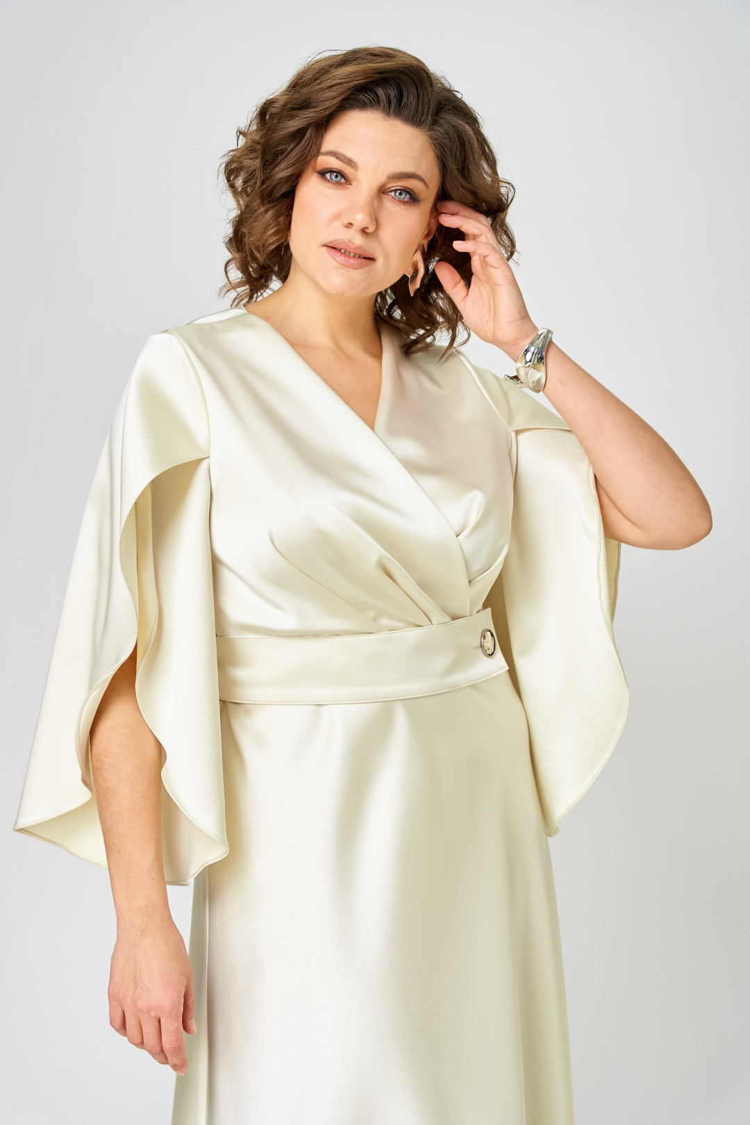 Платье ANASTASIA MAK 1309 молочный