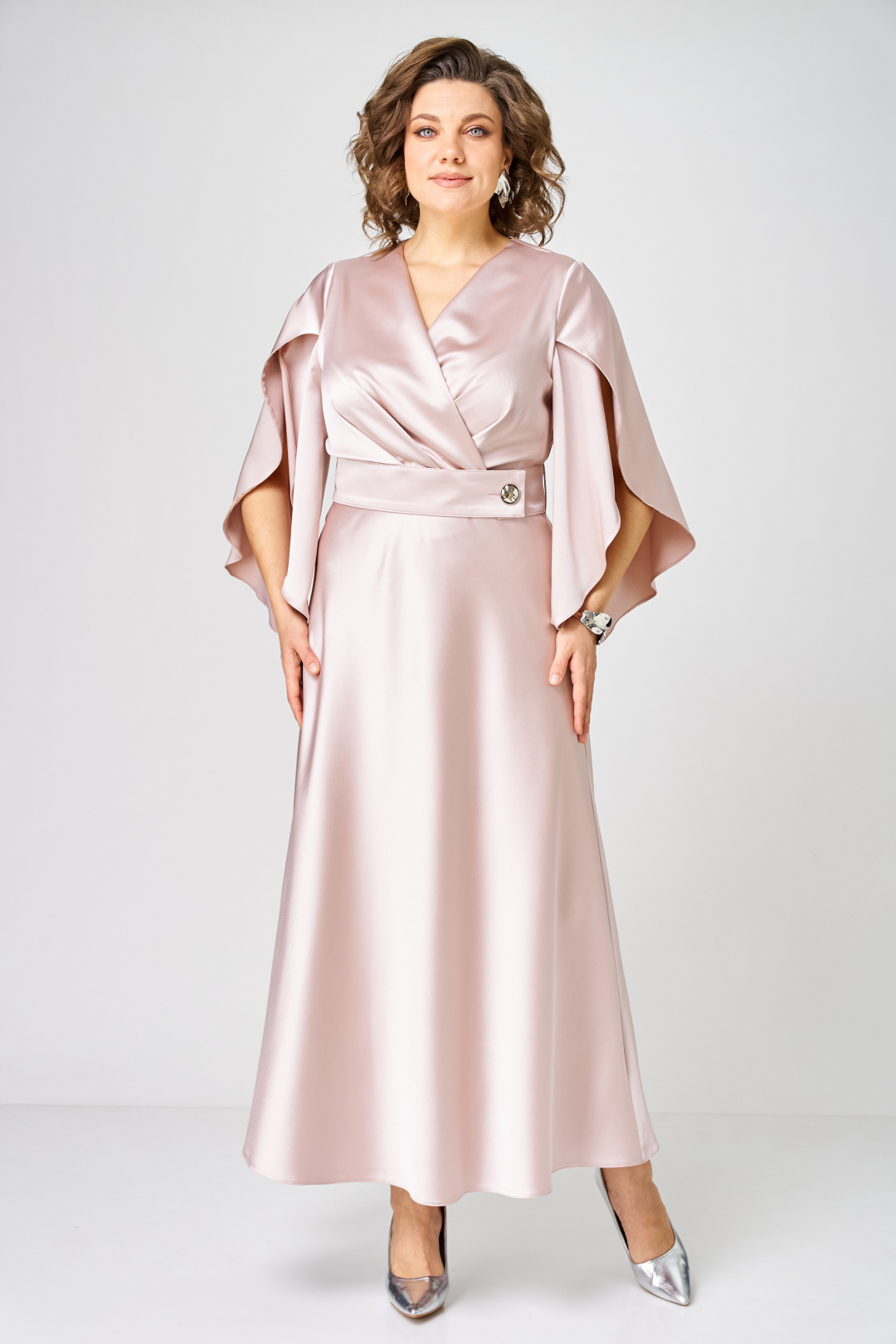 Платье ANASTASIA MAK 1309 розовый - фото 2