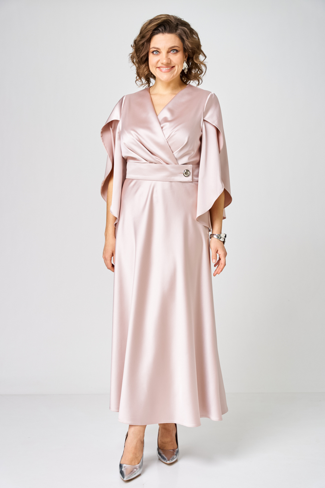 Платье ANASTASIA MAK 1309 розовый - фото 3