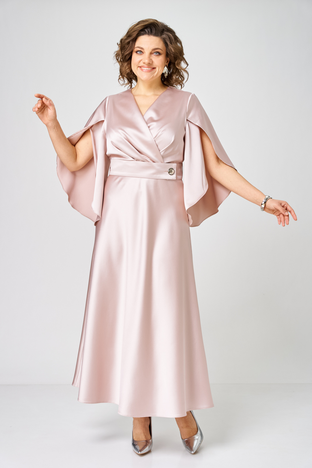 Платье ANASTASIA MAK 1309 розовый - фото 4