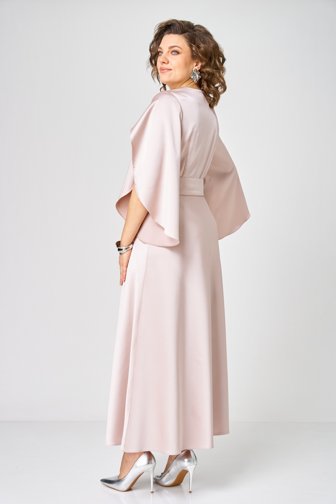 Платье ANASTASIA MAK 1309 розовый - фото 5