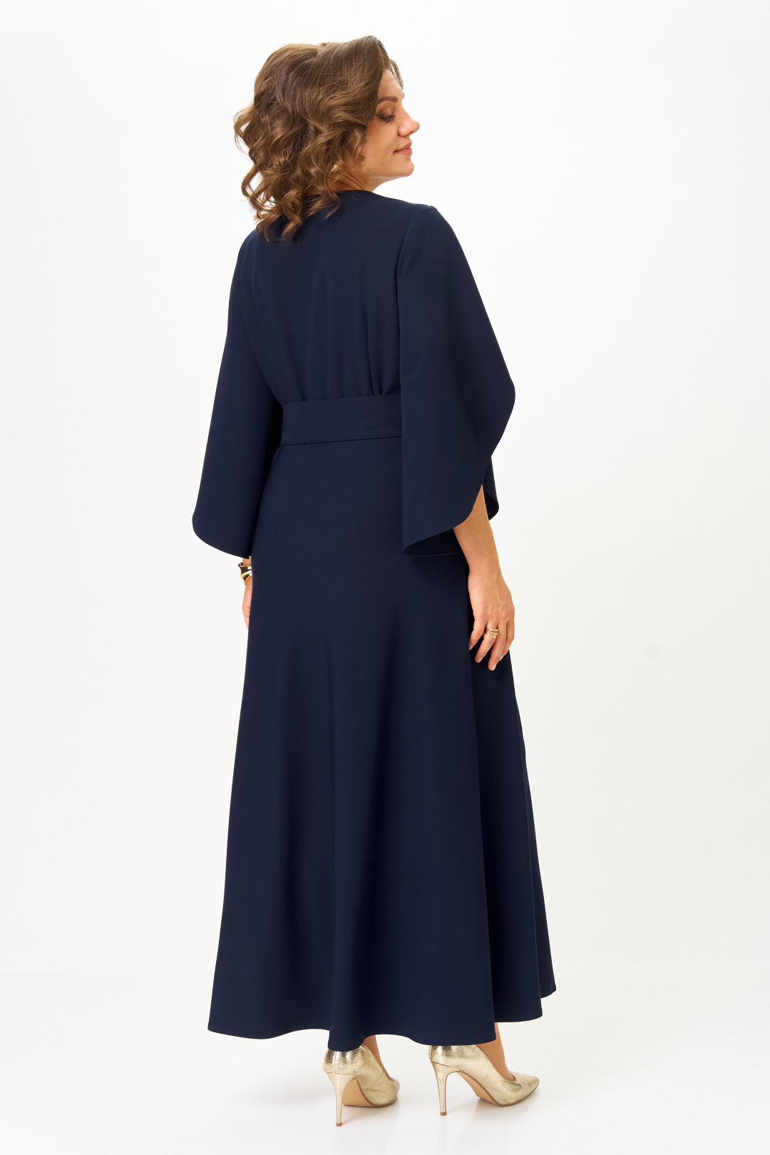 Платье ANASTASIA MAK 1309 синий - фото 4