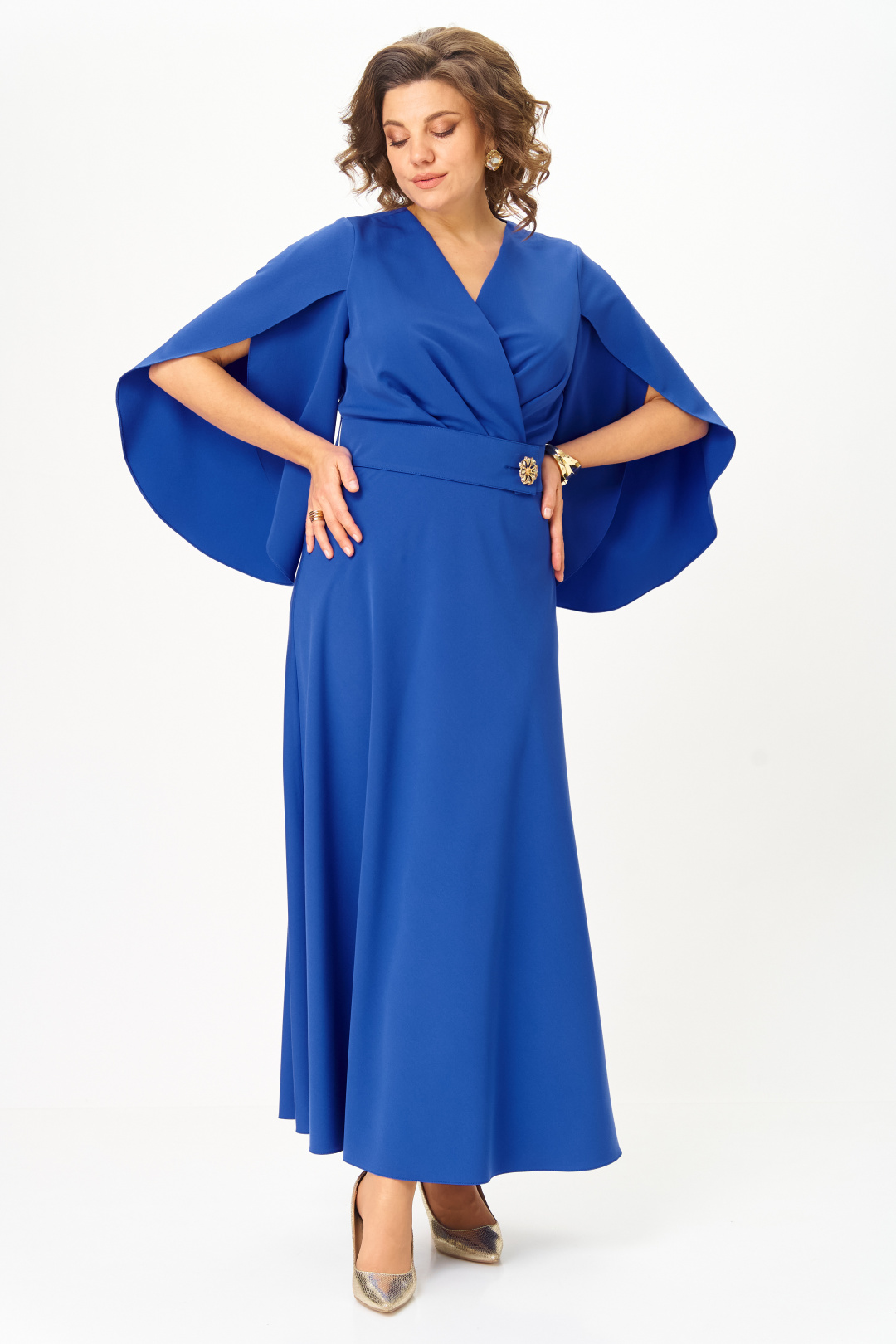 Платье ANASTASIA MAK 1309 василек - фото 2