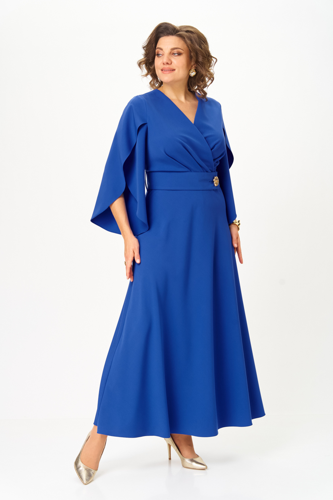 Платье ANASTASIA MAK 1309 василек - фото 3