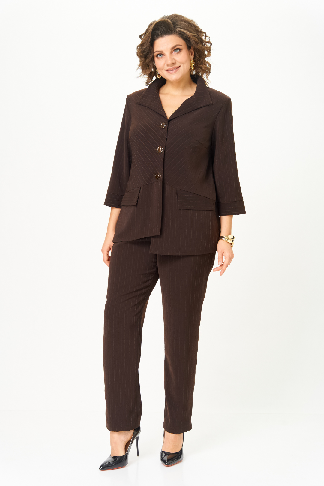 Костюм ANASTASIA MAK 1311 коричневый - фото 2