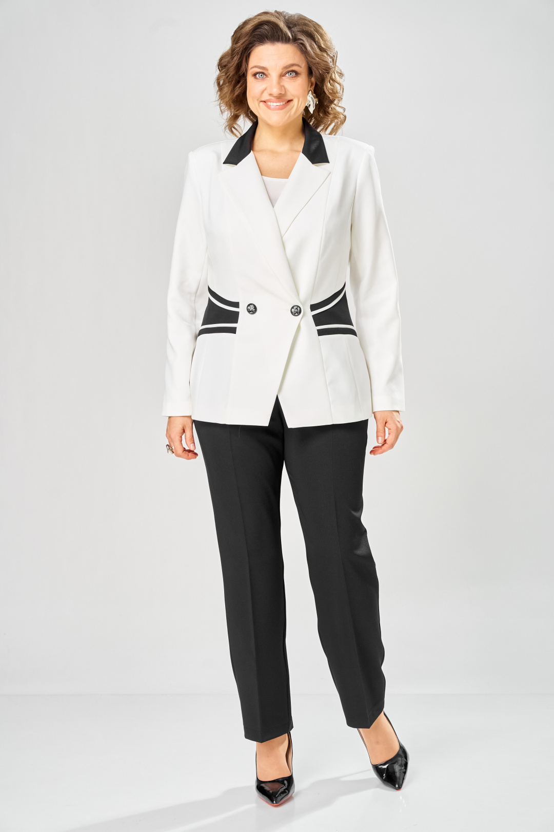 Костюм ANASTASIA MAK 1315 черный + молочный - фото 1