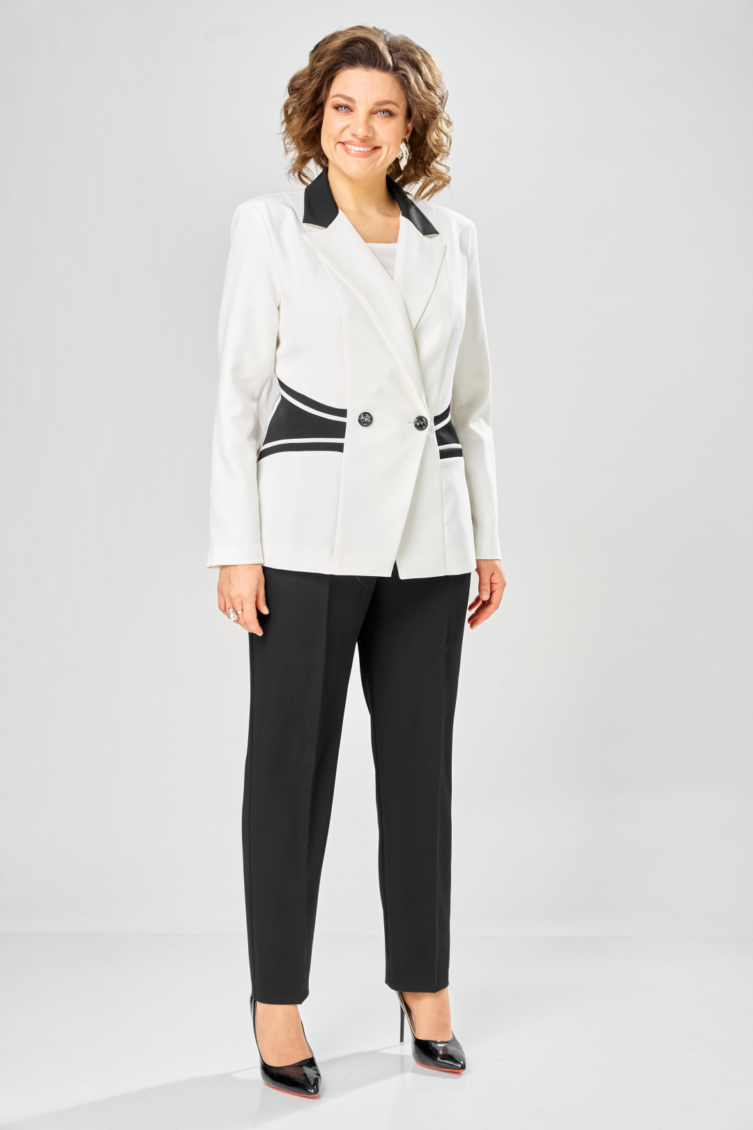 Костюм ANASTASIA MAK 1315 черный + молочный - фото 2