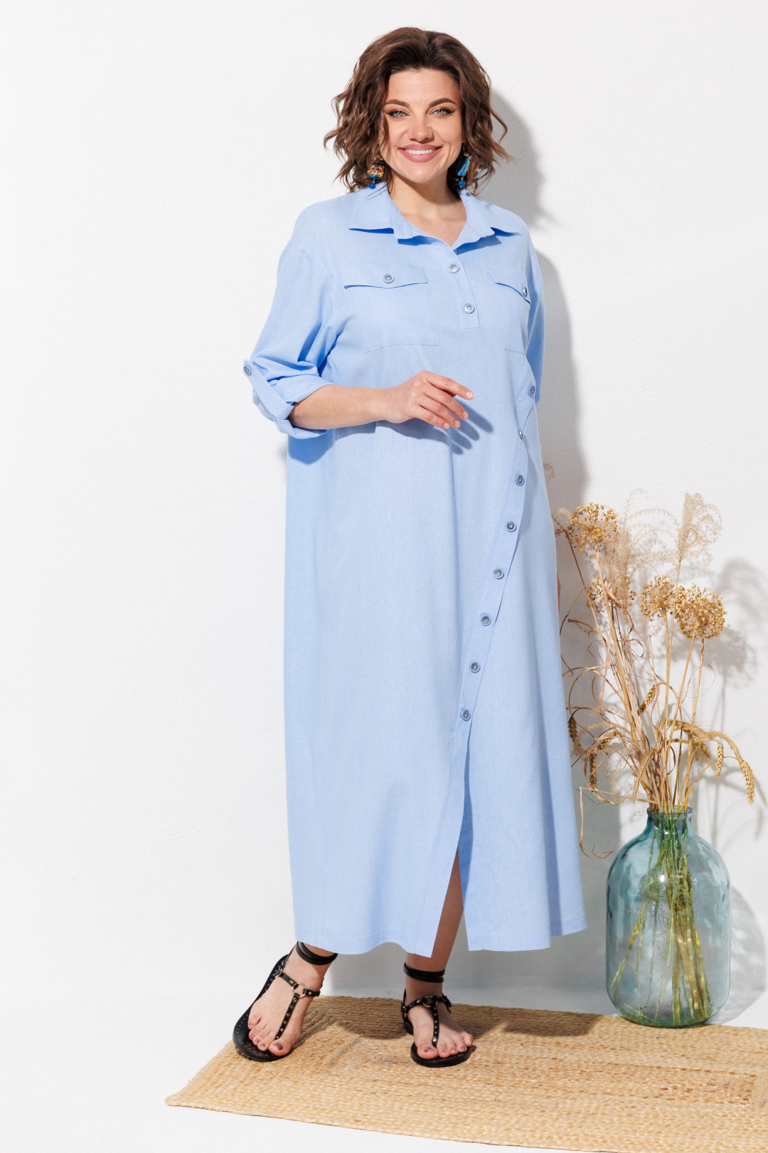 Платье ANASTASIA MAK 1330 голубой