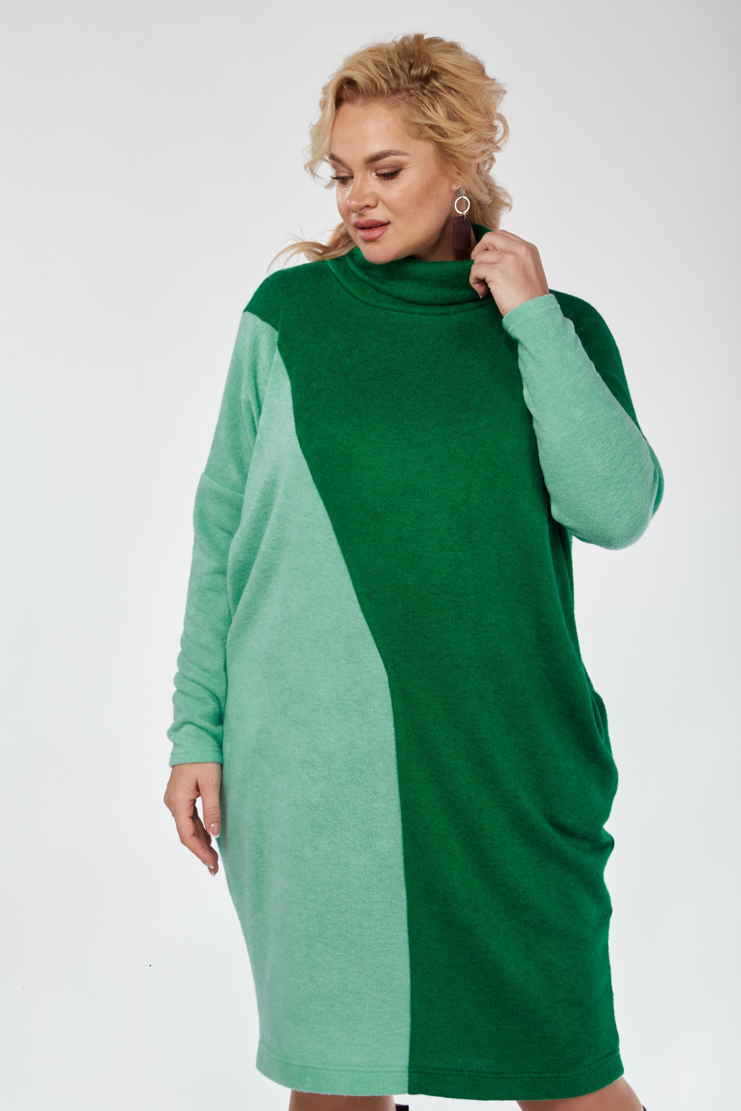 Платье Anastasia 1041 зеленый/лед - фото 4