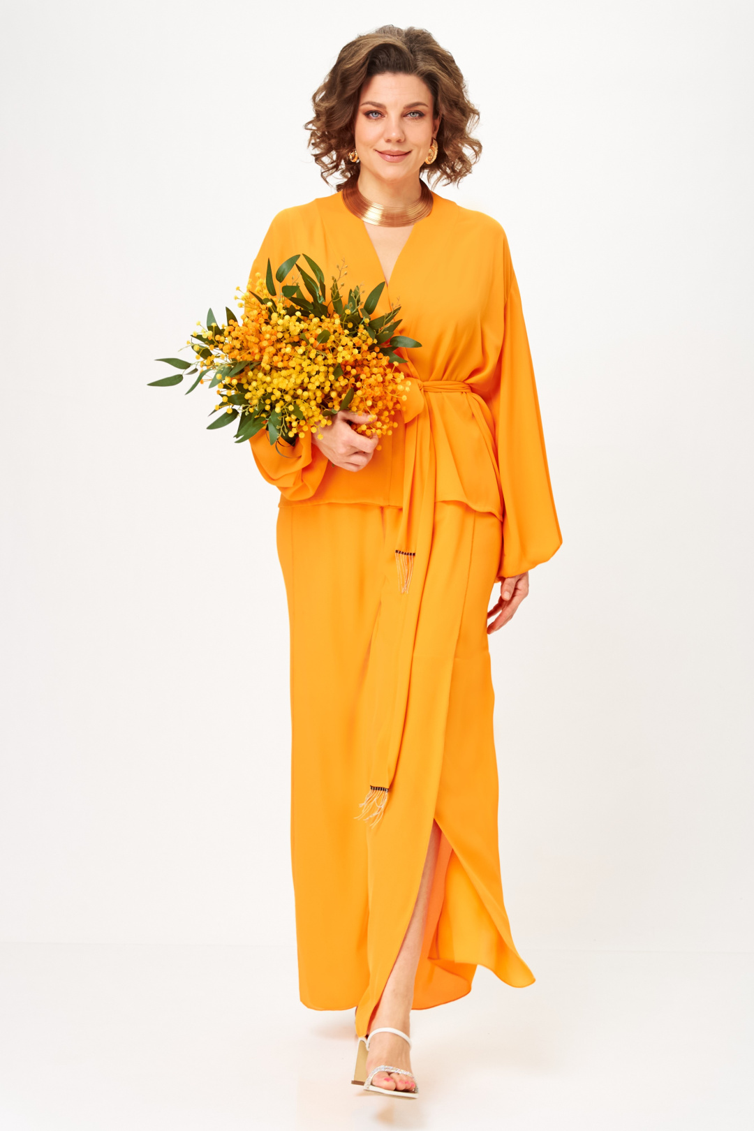 Костюм Anastasia 1063-1 апельсиновый - фото 2