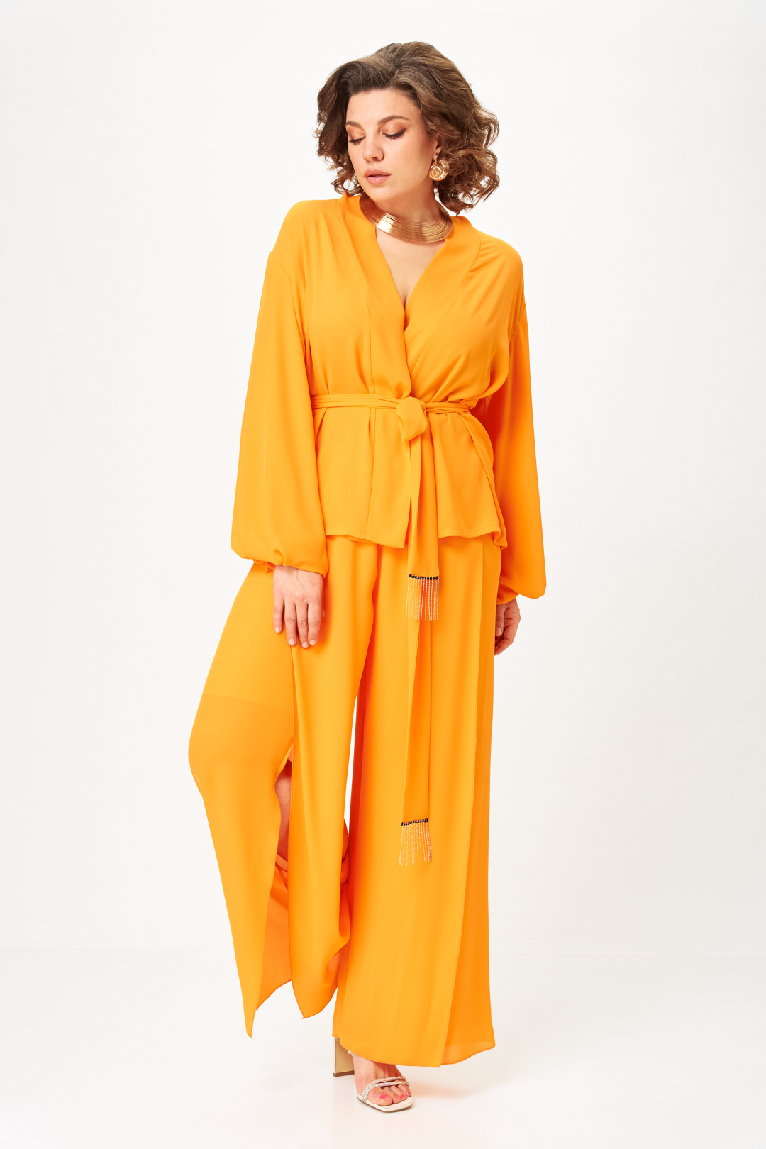 Костюм Anastasia 1063-1 апельсиновый - фото 5