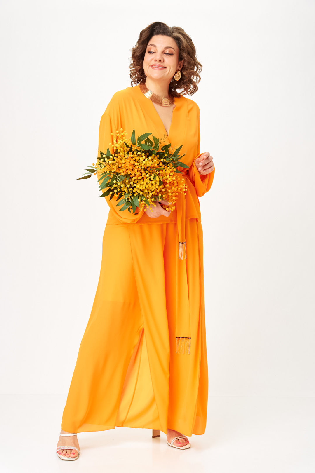 Костюм Anastasia 1063-1 апельсиновый - фото 6