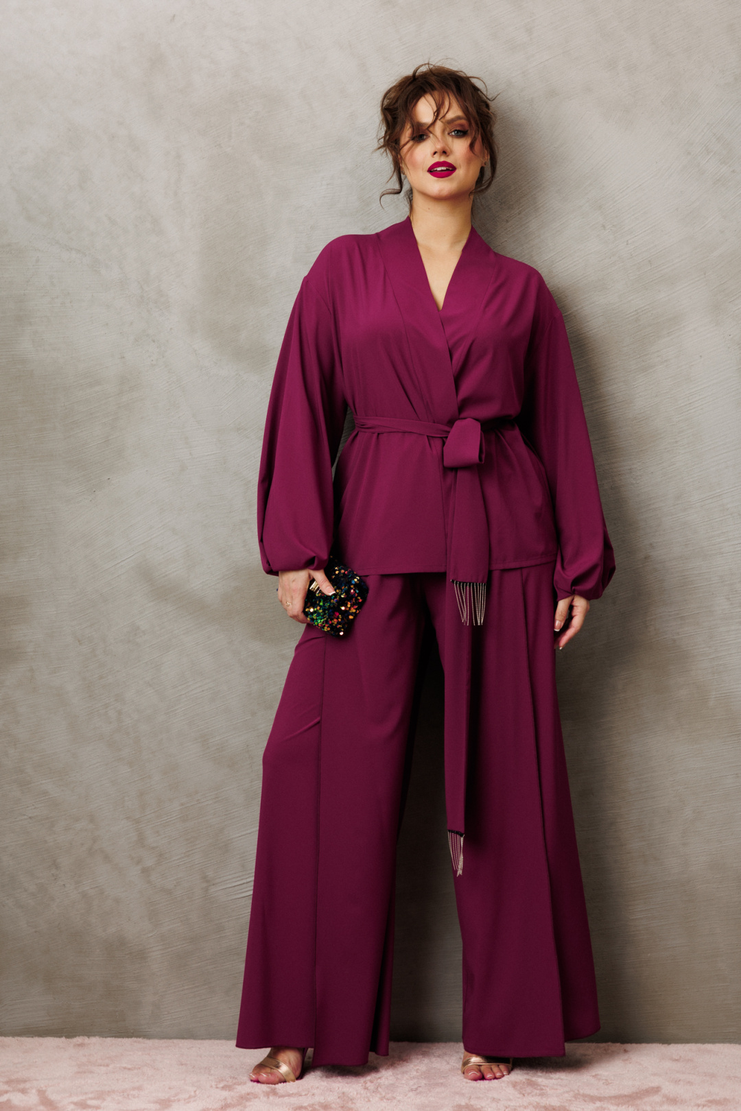 Костюм Anastasia 1063-1 марсала - фото 1