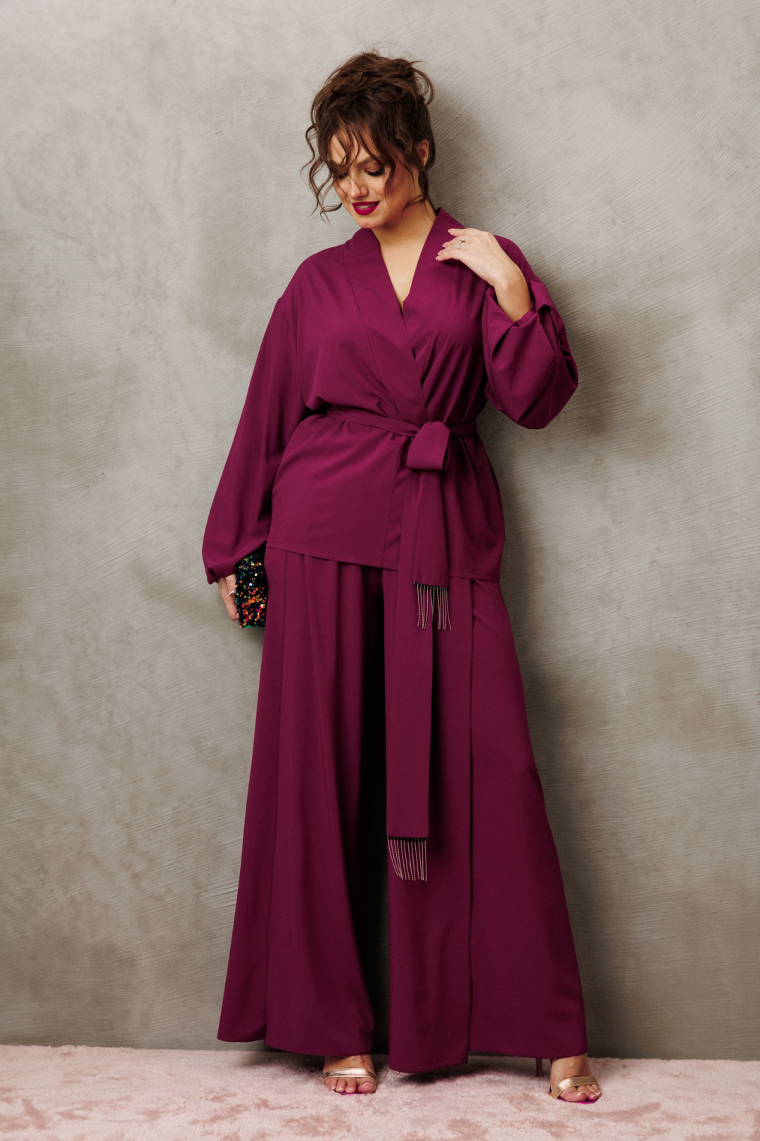 Костюм Anastasia 1063-1 марсала - фото 3