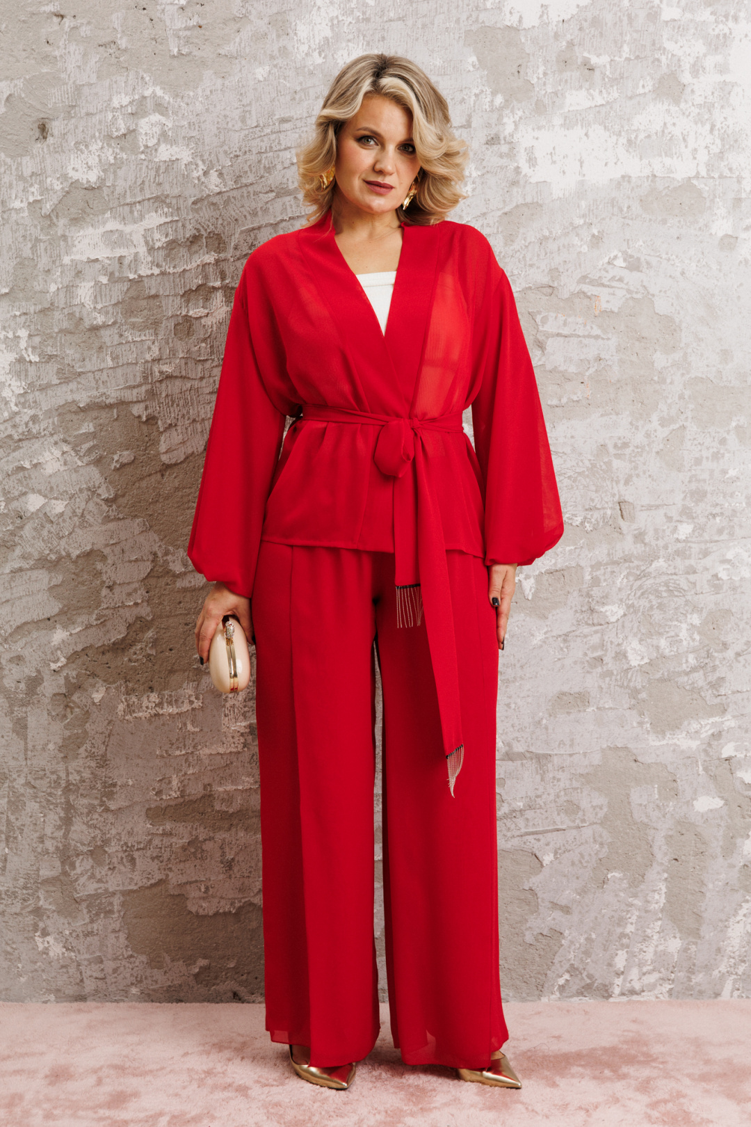 Костюм Anastasia 1063-1 рубиновый красный - фото 2