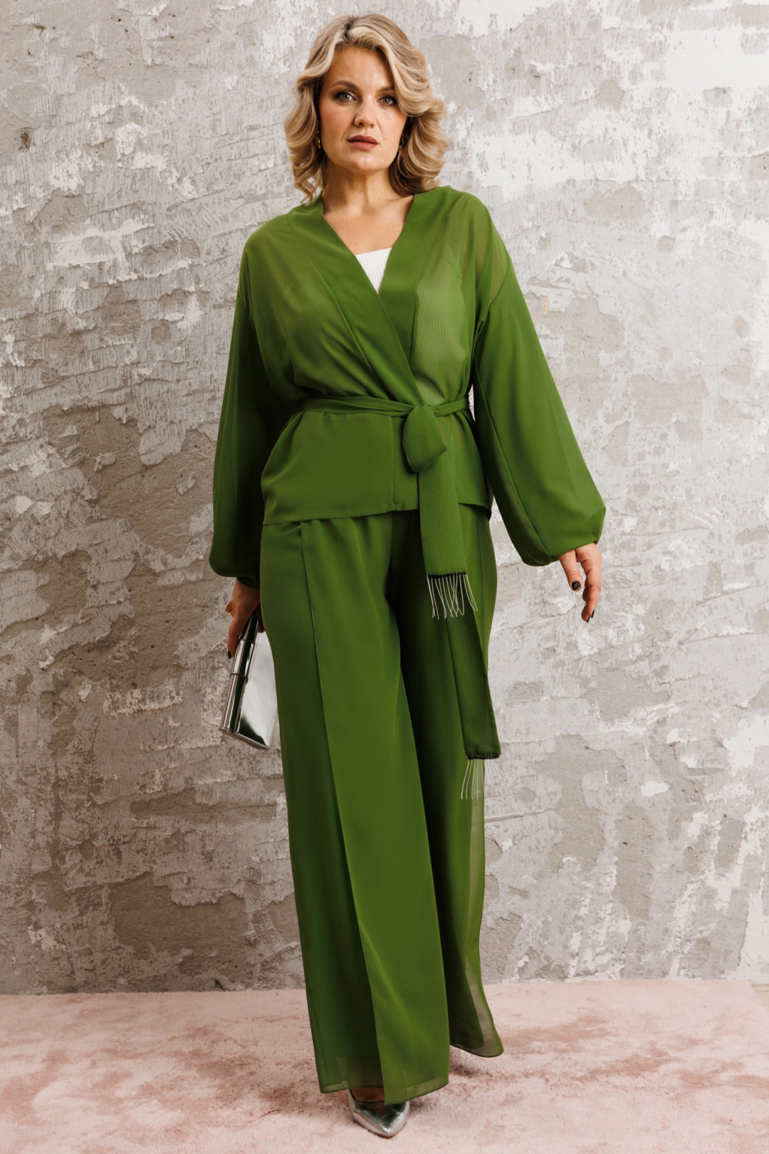 Костюм Anastasia 1063-1 травяной зеленый - фото 6