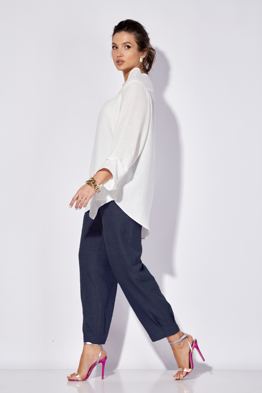 Костюм Anastasia 1101 белый+темно-синий - фото 2